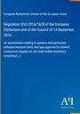 Regulation (EU) 2016/1628 des Europäischen Parlaments, Anforderungen zu Emissionsgrenzen und Typgenehmigung.