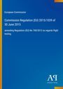 Text über EU-Verordnung vom 30. Juni 2015 zur Flugprüfung; blaues Cover mit gelben Akzenten und Verlag-Logo unten.