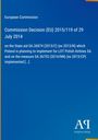 „European Commission Commission Decision (EU) 2015/119 of 29 July 2014“ auf blauem Hintergrund mit weißem Text. 
