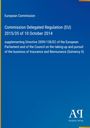 Kommissionsdelegierte Verordnung (EU) 2015/35 vom 10. Oktober 2014, ergänzt Richtlinie 2009/138/EG, blauer Hintergrund.