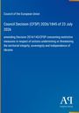 Council Decision (CFSP) 2026/1845 am 23. Juli 2026; Änderungen bzgl. der Ukraine. Blau mit Verlagshinweis unten.