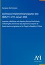 Text zur EU-Verordnung 2026/114 vom 15. Januar 2026 über Anti-Dumping-Zölle. Blaues Hintergrund-Design.