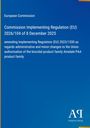 "Commission Implementing Regulation (EU) 2026/104 of 8 December 2025" steht auf blauem Hintergrund mit gelbem Rand.
