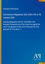 Titel: "Commission Regulation (EU) 2026/196 of 28 January 2026". Text auf blauem Hintergrund, gelber Rand, Logo unten.
