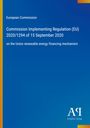 Text: "European Commission, Commission Implementing Regulation (EU) 2020/1294 of 15 September 2020". Blau mit gelbem Rand.