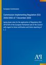 Text über EU-Verordnung von 2020. Blauer Hintergrund mit gelben und orangen Akzenten. Enthält ein Verlag-Logo.