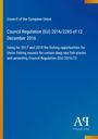 Council of the European Union: Regulation (EU) 2016/2285 on fishing opportunities 2017-2018. Blauer Hintergrund mit Logo.