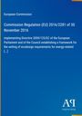 Text: „European Commission, Commission Regulation (EU) 2016/2281 of 30 November 2016“. Blaues Cover, Logo unten rechts.