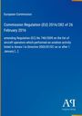 Text: "European Commission, Commission Regulation (EU) 2016/282 of 26 February 2016" auf blauem Hintergrund. Unten ein Logo.