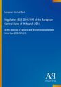 Europäische Zentralbank, Verordnung (EU) 2016/445, 14. März 2016. Blauer Hintergrund mit gelbem Rand.