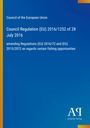 Council of the European Union, Regulation (EU) 2016/1252, Anpassung von Vorschriften zum Fischereiwesen; blaues Design.