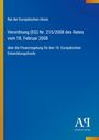 Text über EU-Verordnung zur Finanzregelung, blaues Design, vertikaler gelber Streifen links, AR Logo unten rechts.