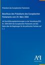 Text: "Beschluss des Präsidiums des Europäischen Parlaments vom 29. März 2004." Blaues Cover, Antiphon Verlag Logo.