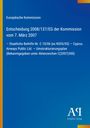 Ein blauer Hintergrund mit Text zu einer Entscheidung der Europäischen Kommission und dem Antiphon Verlag Logo.
