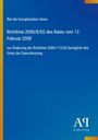 Richtlinie 2008/8/EG des Rates zur Änderung der Richtlinie 2006/112/EG. Blaues Design mit Logo "AR Antiphon Verlag".
