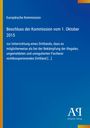 „Europäische Kommission Beschluss vom 1. Oktober 2015“; blauer Hintergrund mit gelbem Streifen und Verlagslogo.