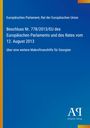 Europäisches Parlament, Beschluss zur Makrofinanzhilfe für Georgien. Blauer Hintergrund, Logo "Antiphon Verlag" unten rechts.