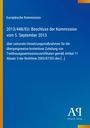 Text: "Europäische Kommission, 2013/448/EU: Beschluss der Kommission vom 5. September 2013 über Umsetzung...". Logo unten rechts.