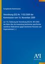 Europäische Kommission: Verordnung über restriktive Maßnahmen. Blaues Cover, gelber Streifen links, kleines Logo unten.