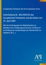 Entscheidung Nr. 406/2009/EG, Europäisches Parlament, Reduktion Treibhausgasemissionen. Blaues Cover mit gelbem Rand.