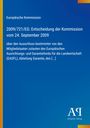 Europäische Kommission: Entscheidung 2009/721/EG, Ausschluss für Landwirtschaftsfonds. Design in Blau und Gelb.