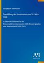 Europäische Kommission Empfehlung vom 26. März 2009 zu Datenschutzrichtlinien im IMI-System. Blaues Design.