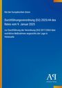 Text zur Durchführungsverordnung (EU) 2025/44 betreffend Venezuela. Blaues Hintergrunddesign mit gelbem Rand.