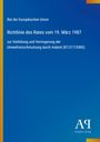 Richtlinie des Rates vom 19. März 1987, zur Verhütung von Umweltverschmutzung durch Asbest. Blau mit gelbem Rand.