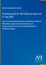 Titel: Verordnung (EG) Nr. 881/2002. Thema: Maßnahmen gegen Al-Qaida. Hintergrund: Blau, Logo rechts unten.