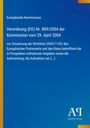 Text: "Europäische Kommission, Verordnung (EG) Nr. 809/2004." Blaues Cover mit linkem gelbem Streifen und Logo unten rechts.