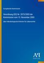 Text: Europäische Kommission, Verordnung (EG) Nr. 2073/2005 über mikrobiologische Kriterien. Blaues Cover, gelber Rand.