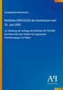 Europäische Kommission: Richtlinie 2005/43/EG, Änderung für Verkehr mit Vermehrungsgut von Reben. Blaues Design.