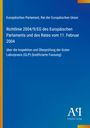 "Richtlinie 2004/9/EG über Inspektion und Überprüfung der Guten Laborpraxis, Europäisches Parlament." Blaues Cover mit Logo.