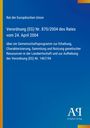 Text: Verordnung (EG) Nr. 870/2004 zur Nutzung genetischer Ressourcen. Blaues Cover mit gelbem Rand und Verlagslogo.