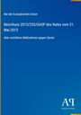 "Beschluss 2013/255/GASP des Rates vom 31. Mai 2013 über restriktive Maßnahmen gegen Syrien. Blaues Cover."