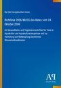Richtlinie 2006/88/EG, Gesundheits- und Hygienevorschriften für Tiere in Aquakultur. Blaues Design, gelber Streifen links.