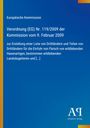 Text zur Verordnung (EG) Nr. 119/2009 über Fleischeinfuhr, blau-gelber Hintergrund, Antiphon Verlag-Logo unten.
