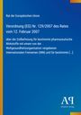 Texte über EU-Verordnung zur Zollbefreiung pharmazeutischer Wirkstoffe. Blaue Töne, Verlagslogo unten rechts.