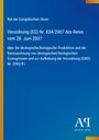 Der Text beschreibt eine EU-Verordnung zur ökologischen Produktion und Kennzeichnung, mit blauem Hintergrund.