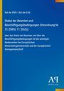 Text: Statut der Beamten und Beschäftigungsbedingungen. Unterer Text spricht über Beschäftigungsbedingungen. Logo unten rechts.