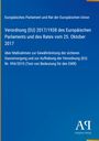 Text: Verordnung (EU) 2017/1938 über Gasversorgungssicherheit. Gestaltung in Blau mit weißem Text und einem Logo.