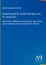 "Verordnung (EU) Nr. 36/2012 des Rates vom 18. Januar 2012" steht oben. Unten ist ein Logo: "Antiphon Verlag," weiß auf blau.