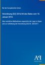 Verordnung (EU) 2016/44 des Rates vom 18. Januar 2016, über Maßnahmen in Libyen. Blau mit Antiphon Verlag-Logo.