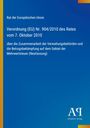 Text: Verordnung (EU) Nr. 904/2010 des Rates vom 7. Oktober 2010. Blauer Hintergrund mit gelbem Streifen und Logo unten.