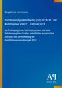 Text: "Europäische Kommission. Durchführungsverordnung (EU) 2019/317 der Kommission vom 11. Februar 2019." Blau mit gelbem Rand.