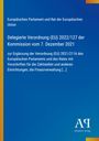 Europäisches Parlament, Delegierte Verordnung (EU) 2022/127, Antiphon Verlag-Logo, blauer Hintergrund.