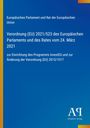 Verordnung (EU) 2021/523 des Europäischen Parlaments und des Rates vom 24. März 2021, blauer Hintergrund, Antiphon Verlag Logo.