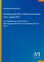 "Europäische Kommission: Verordnung (EU) 2017/1485 zur Leitlinie für Übertragungsnetzbetrieb. Blau mit Farbverlauf."