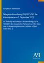 Text: "Europäische Kommission, Delegierte Verordnung (EU) 2023/262, 7. September 2022." Blaues Design mit gelben Akzenten.