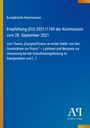 Europäische Kommission; Empfehlung (EU) 2021/1749; Thema Energieeffizienz; Antiphon Verlag; blauer Hintergrund.